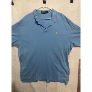 Polo Ralph Lauren Mens XXL Polo‎ Shirt Light Blue Short Sleeve Classic Fit